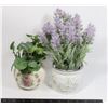 Image 1 : VINTAGE FLORAL POTS