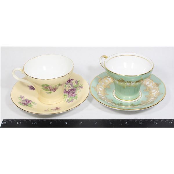 VINTAGE AYNSLEY TEACUPS 2 SETS