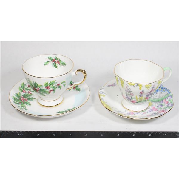 VINTAGE AYNSLEY TEACUPS 2 SETS