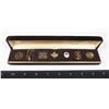 Image 1 : VINTAGE CASE OF 7 OLYMPIC PINS