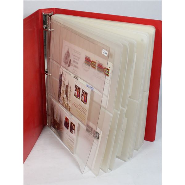 BINDER OF VINTAGE ENVELOPES & STAMPS