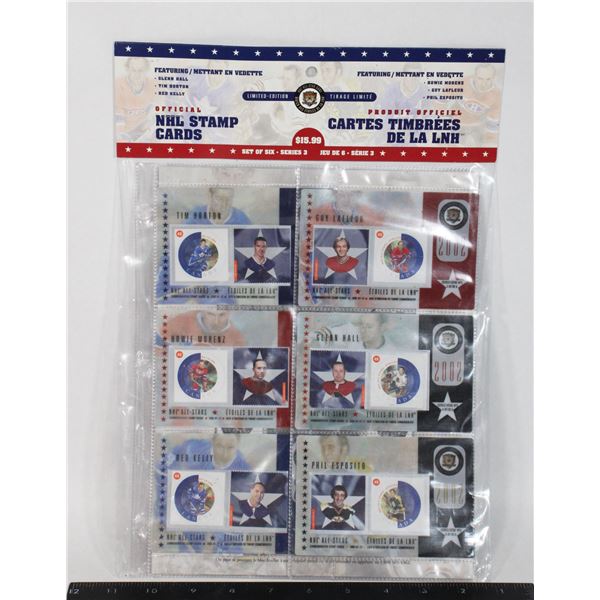 OFFICIAL NHL STAMP CARDS INCLUDING TIM HORTON