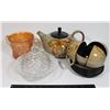 Image 1 : LOT OF DISHWARE FEATURING STONEWARE TEAPOT