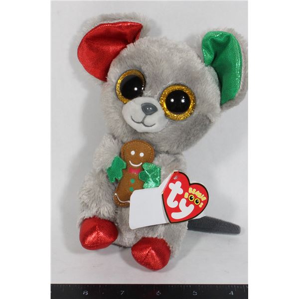TY BEANIE BOOS "MAC" CHRISTMAS MOUSE