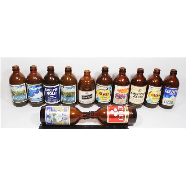 VINTAGE LOT OF STUBBY BEER BOTTLES