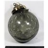 Image 1 : VINTAGE 60 WATT GLASS GLOBE PENDANT LIGHT FIXTURE