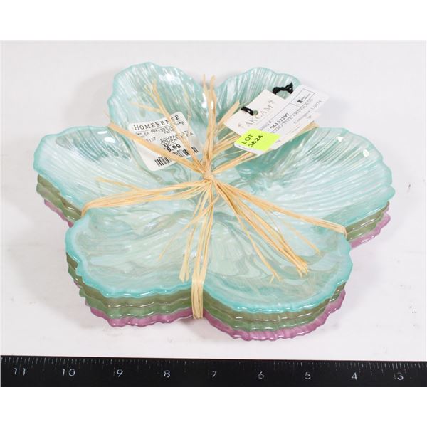 AKCAM DECORATIVE ART GLASS TRAYS