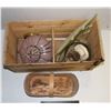 Image 1 : VINTAGE CRATE / VINTAGE GLASS LAMPS