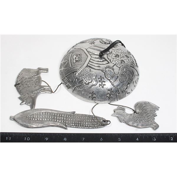 METAL FARM THEMED WIND-CHIME INCOMPLETE BUT STILL