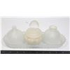 Image 1 : SET OF 3, FROSTED GLASS, PERFUME DECANTERS,