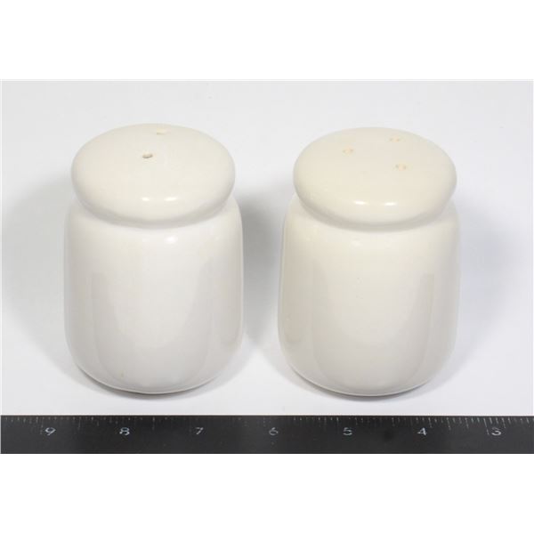 WHITE SALT & PEPPER SHAKERS