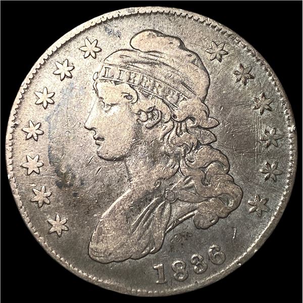 1836 Silver Capped Bust Half Dollar LIGHTLY  CIRCULATED