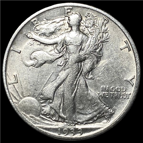 1933-S Silver Walking Liberty Half Dollar  CLOSELY UNCIRCULATED