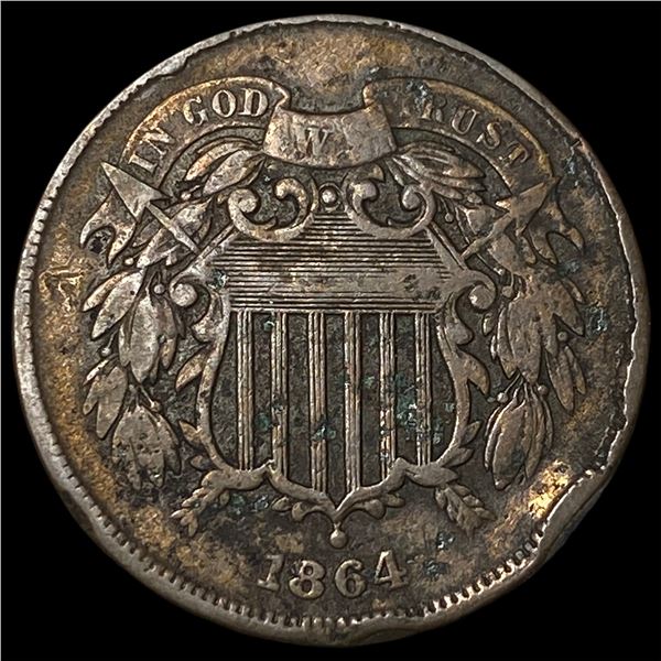 1864 Two-Cent Piece LIGHTLY CIRCULATED