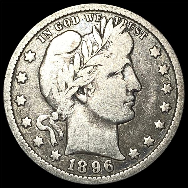 1896-O Silver Barber Quarter LIGHTLY  CIRCULATED