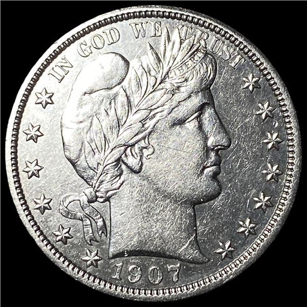 1907 Silver Barber Half Dollar UNCIRCULATED
