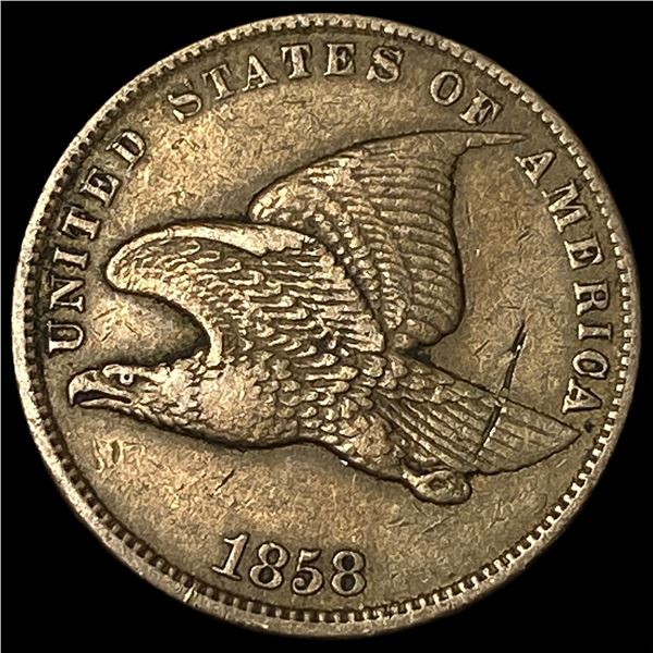 1858 Flying Eagle Cent NEARLY UNCIRCULATED