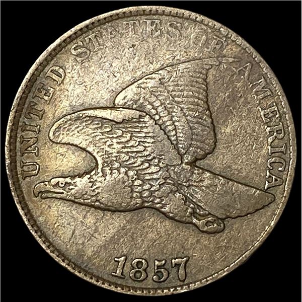 1857 Flying Eagle Cent NEARLY UNCIRCULATED