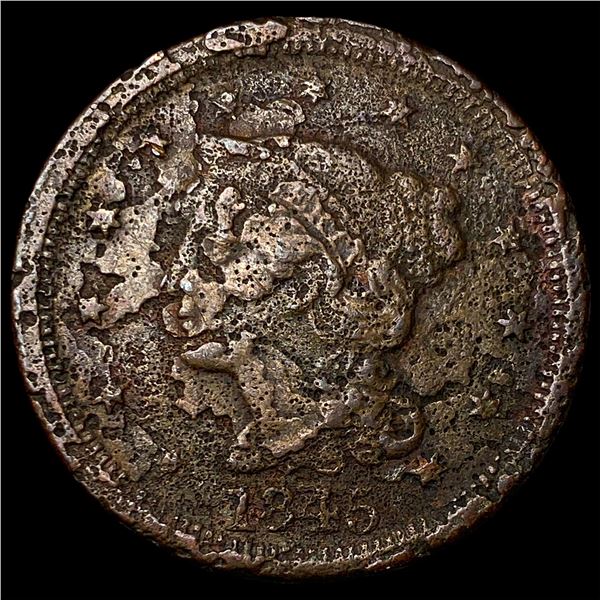 1845 Braided Hair Large Cent LIGHTLY  CIRCULATED