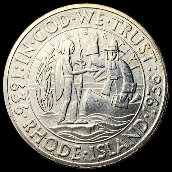 1936-S Rhode Island Silver Half Dollar GEM BU