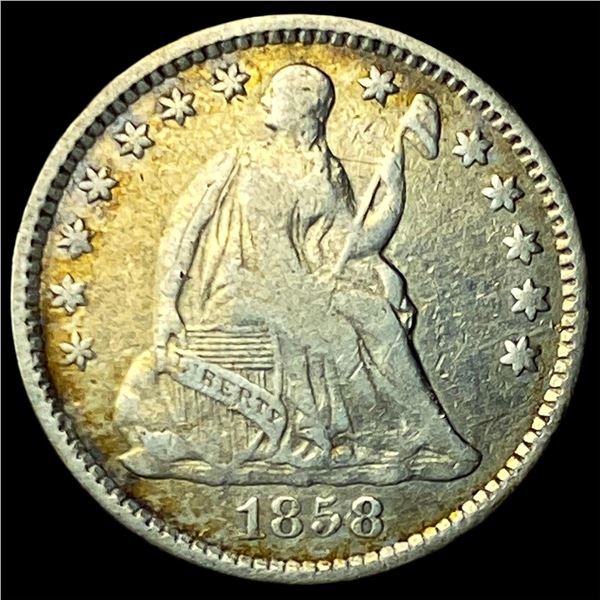 1858 Silver Seated Liberty Half Dime LIGHTLY  CIRCULATED
