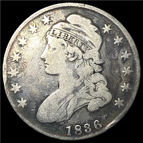 1836 Capped Bust Half Dollar NICELY  CIRCULATED