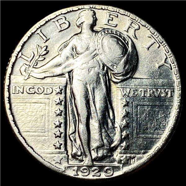 1929 Silver Standing Liberty Quarter CHOICE  AU