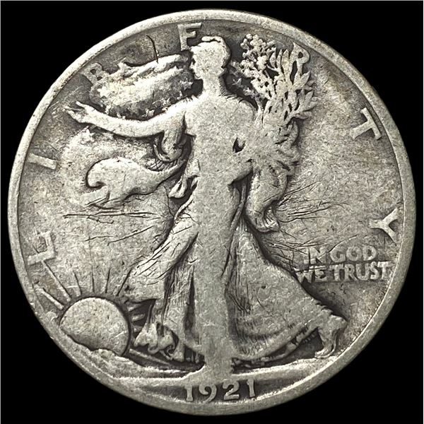 1921-D Silver Walking Liberty Half Dollar  LIGHTLY CIRCULATED