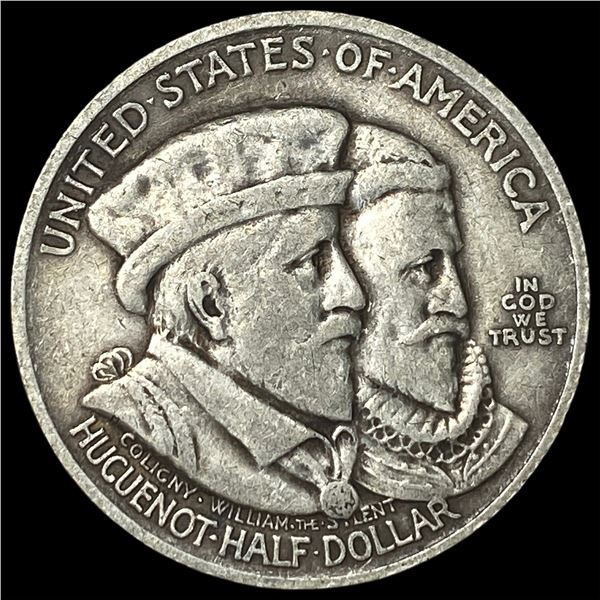 1924 Silver Huguenot Half Dollar CLOSELY  UNCIRCULATED
