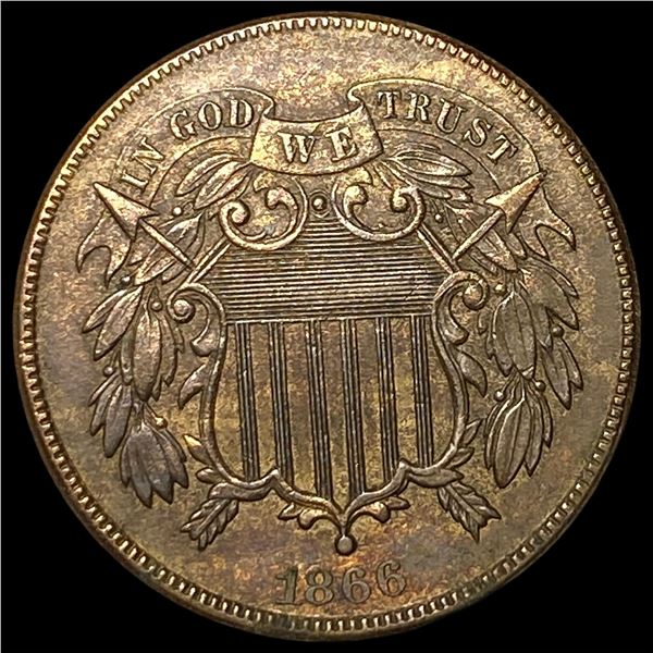 1866 Two-Cent Piece CLOSELY UNCIRCULATED