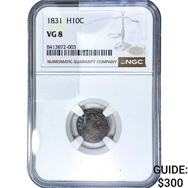 1831 Capped Bust Half Dime NGC VG8