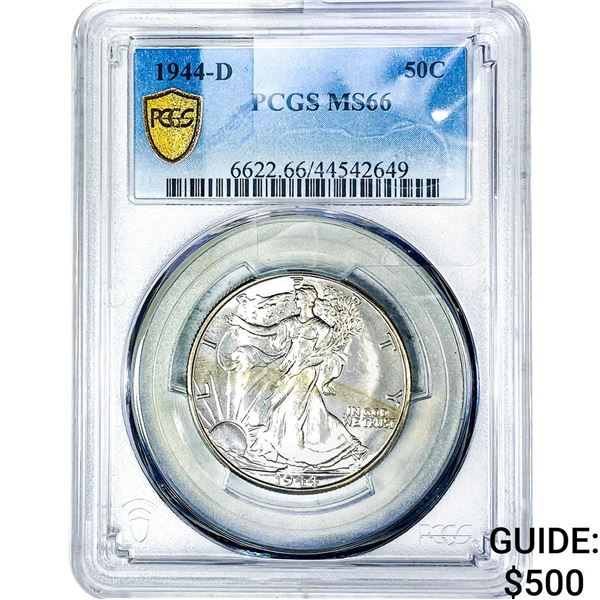 1944-D Walking Liberty Half Dollar PCGS MS66