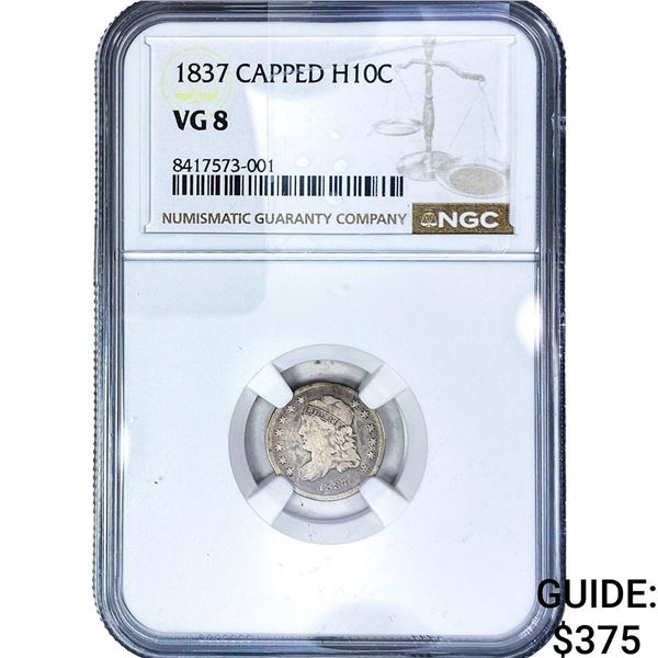 1837 Capped Bust Half Dime NGC VG8