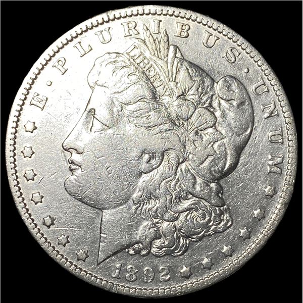 1892 Morgan Silver Dollar NEARLY UNCIRCULATED