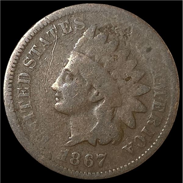 1867 Indian Head Cent NICELY CIRCULATED