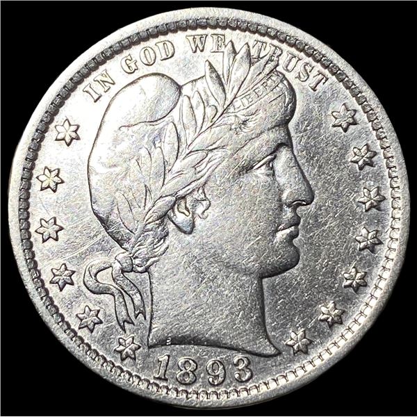 1893 Silver Barber Quarter CHOICE AU