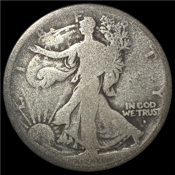 Walking Liberty Half Dollar 1917-D NICELY CIRCULATED