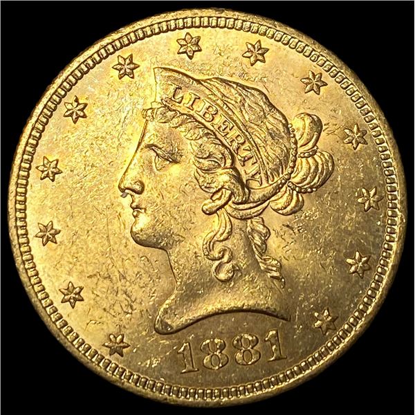 1881-S Gold $10 Liberty Head Eagle CHOICE AU
