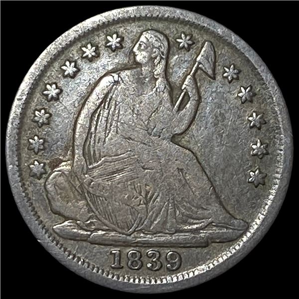 1839-O Silver Half Dime LIGHTLY CIRCULATED