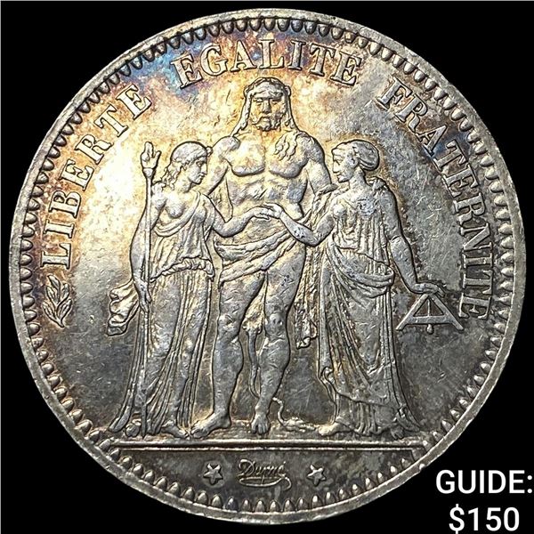 1873 France Silver 5 Francs