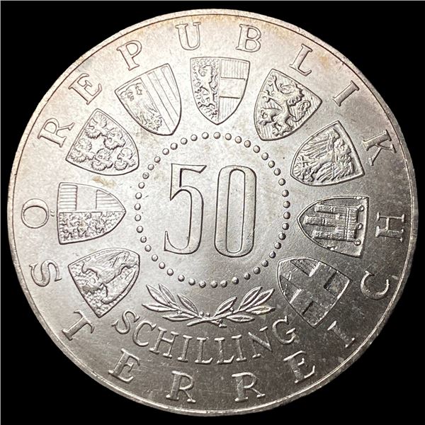 1963 Austria SIlver 50 SHillings