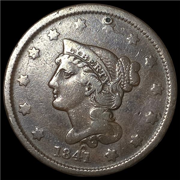 1841 Braided Hair Large Cent NEARLY UNCIRCULATED