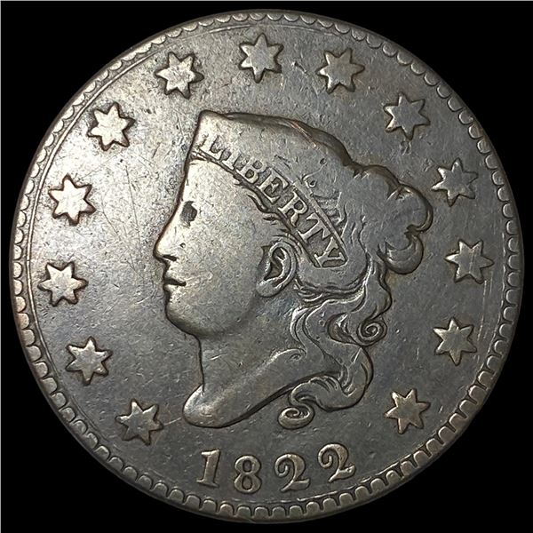 1822 Large Cent LIGHTLY CIRCULATED