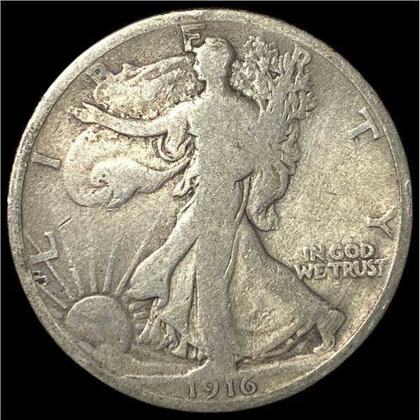 1916 Walking Liberty Half Dollar NICELY CIRCULATED