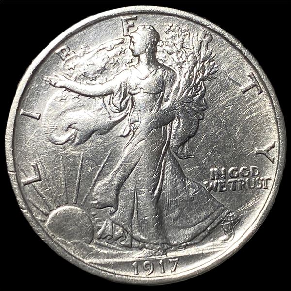 1917-S Silver Walking Liberty Half Dollar CLOSELY UNCIRCULATED