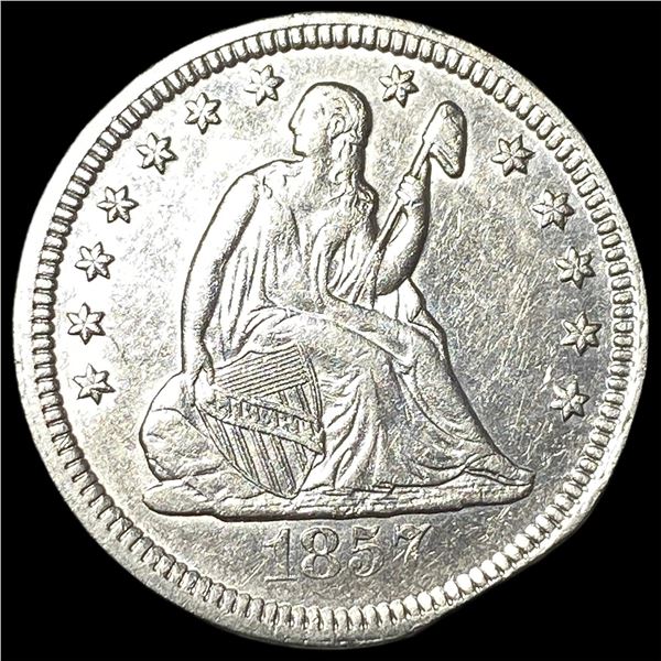 1857 Seated Liberty Quarter CHOICE AU