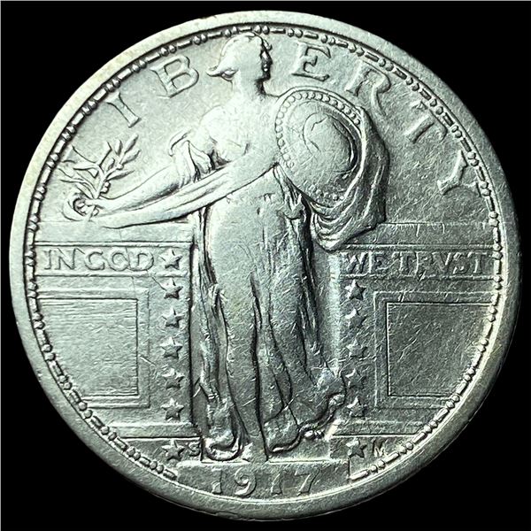 1917-S Type 1 Silver Standing Liberty Quarter  LIGHTLY CIRCULATED