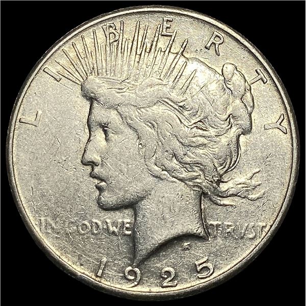 1925-S Silver Peace Dollar NEARLY  UNCIRCULATED