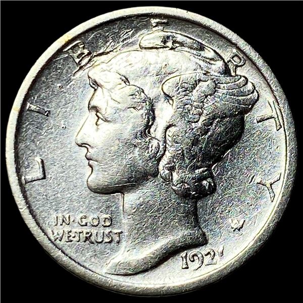 1921 Silver Mercury Dime CLOSELY UNCIRCULATED