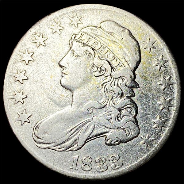1833 Capped Bust Half Dollar NEARLY  UNCIRCULATED
